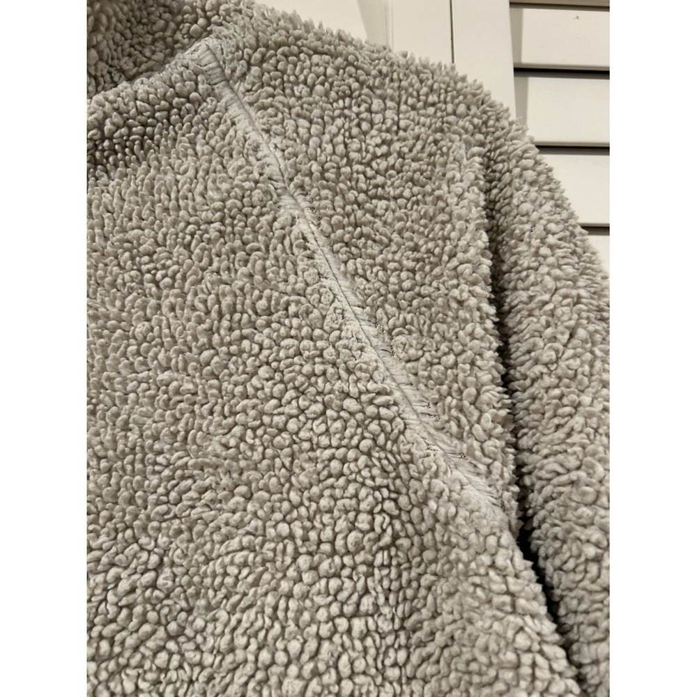 O'Neill Fleece Sherpa Half-Zip Pullover in Beige with Pink Trim Size Medium - Picture 5 of 8